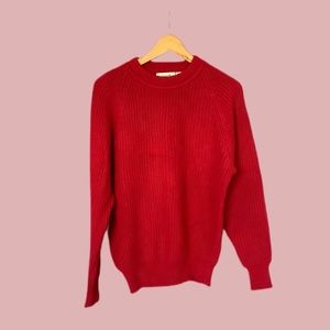 Vintage Deep Red Sweater ✨